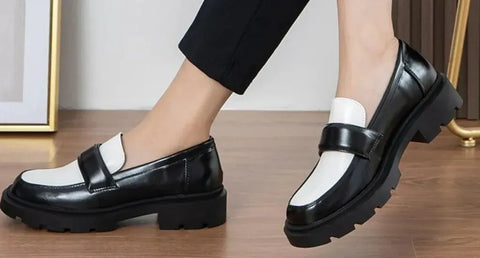 Black and White Leather Shoe