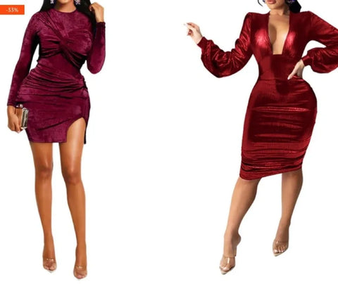 Velvet Long Party Dress For Women