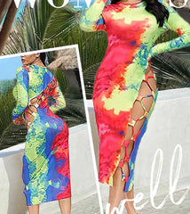 Rainbow Mini Party Dress