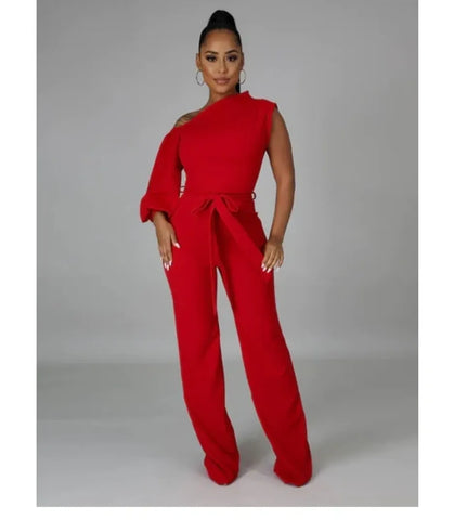 One Shoulder Jumpsuit