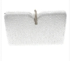 Silver Long Chain Clutch