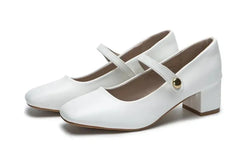 White Repalceable Strap Shoe