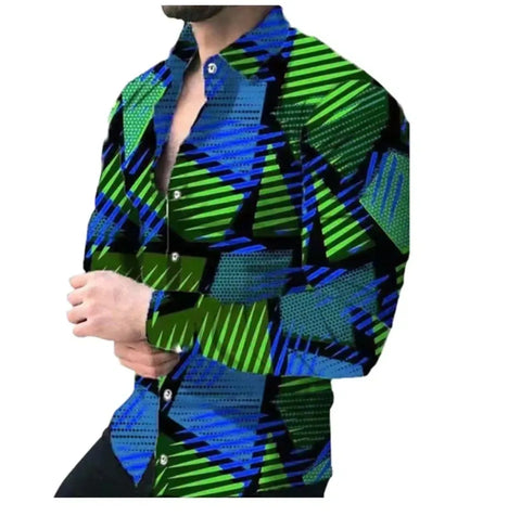 Green Men's Dress Shirt