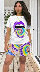 Purple Short Pant Set.