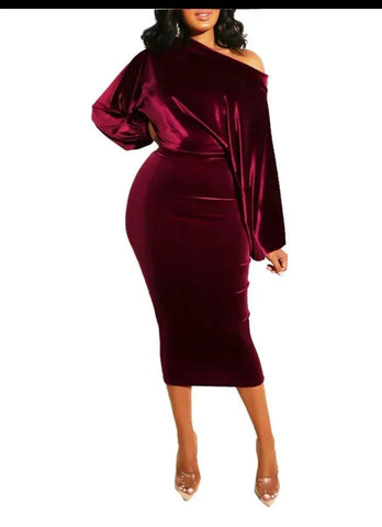 Velvet off the Shoulder Dresses